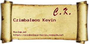 Czimbalmos Kevin névjegykártya